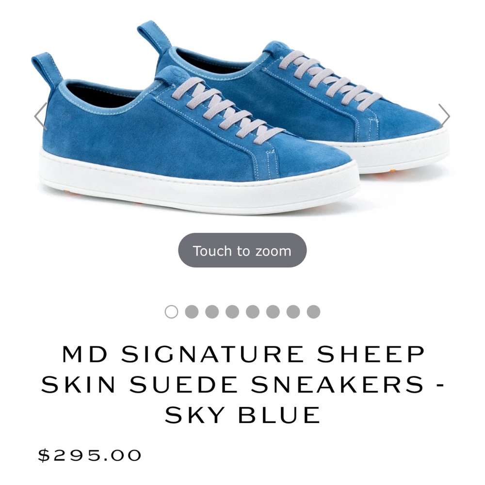Martin Dingman Blue Suede Men Sneakers